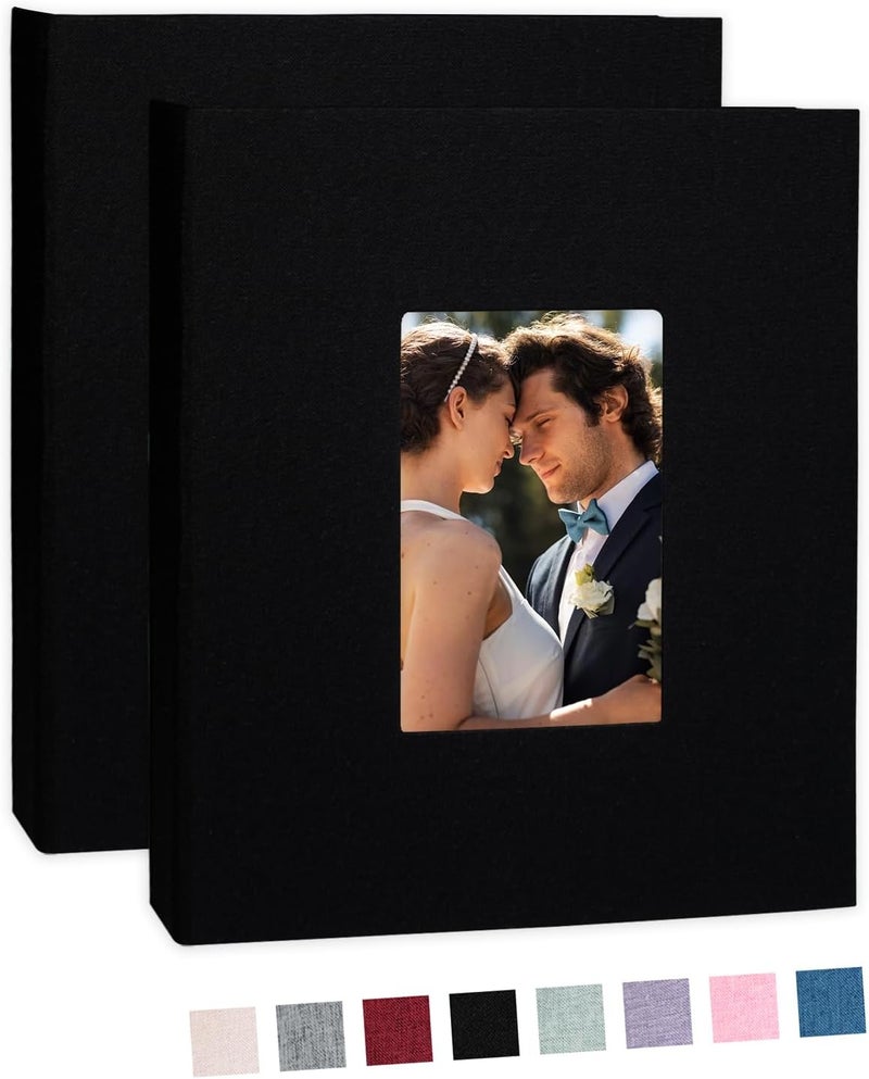 Cherrich Photo Album 8x10, Pack of 2 Linen Picture Book, 26-Page Album Holds 52 Photos Art Presentation Folder for Picture or Certificates Storage - Image 1